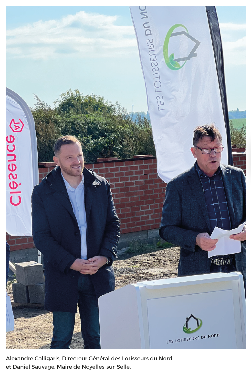 Les Lotisseurs du Nord : Pose de la première pierre à Noyelles-sur-Selle